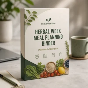 Herbal Week Meal Planning Binder