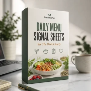 Daily Menu Signal Sheets